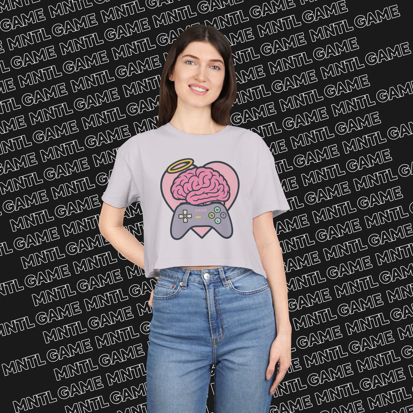 Gamer Heart Crop Tee — She's So MNTL