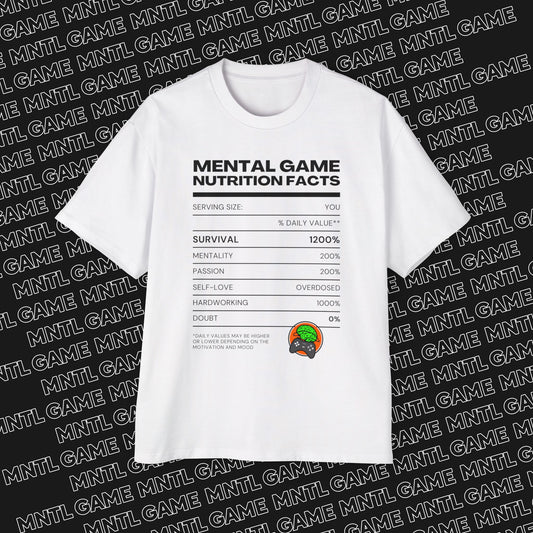 Men's Oversized Tee - Mental Game Nutrition Facts