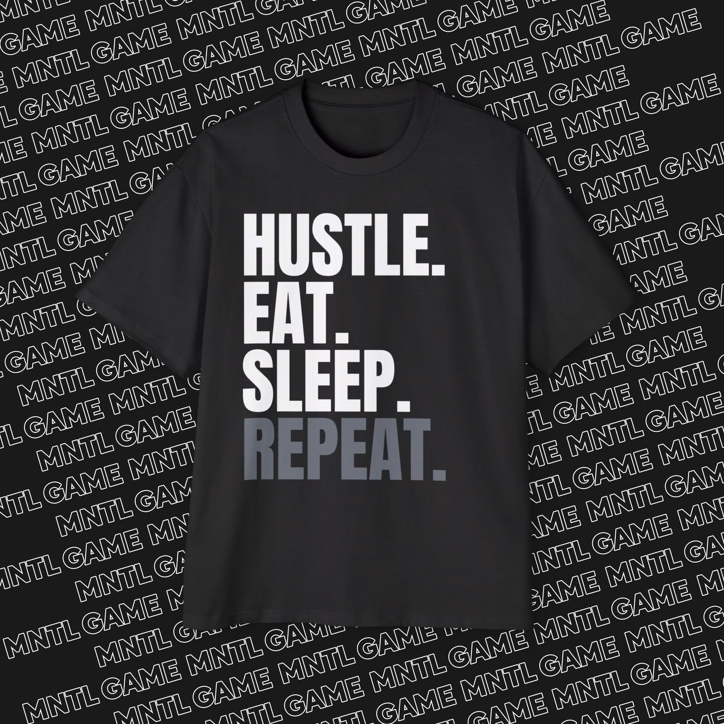 Hustle Motivation Oversized Tee