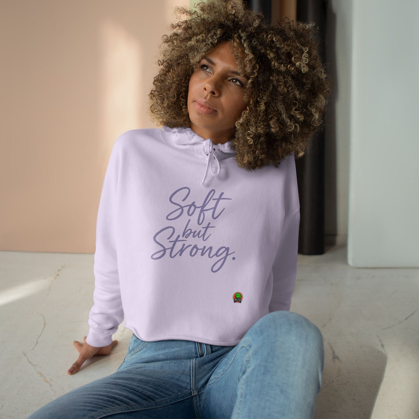 Soft But Strong Cropped Hoodie — She's So MNTL