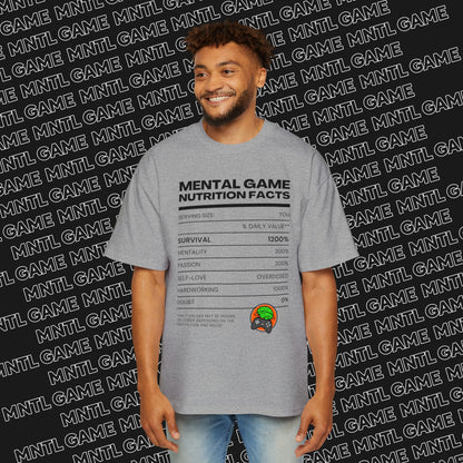 Men's Oversized Tee - Mental Game Nutrition Facts