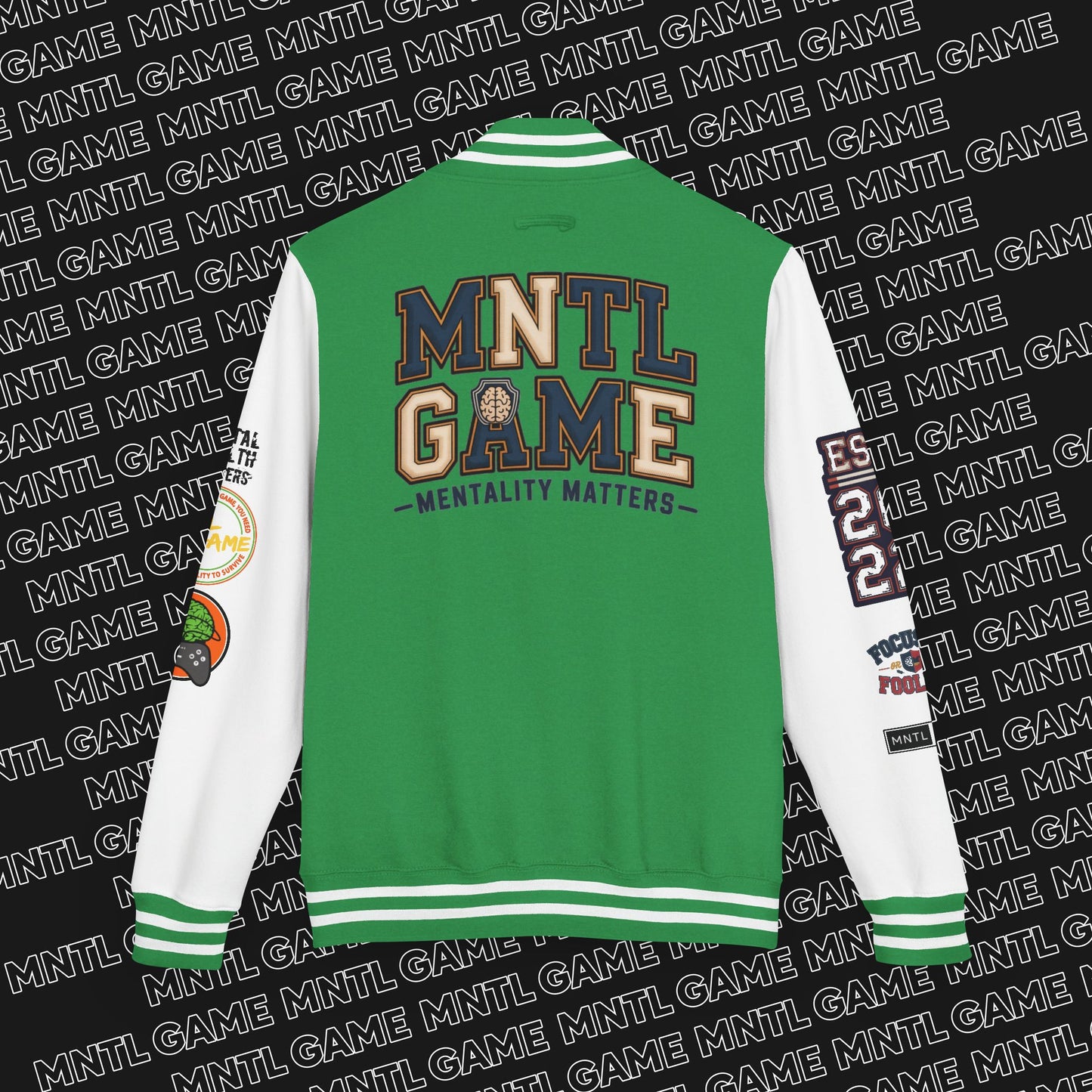Letterman Jacket - MNTL Game Design - Mental Heath Matters - New Growth Era