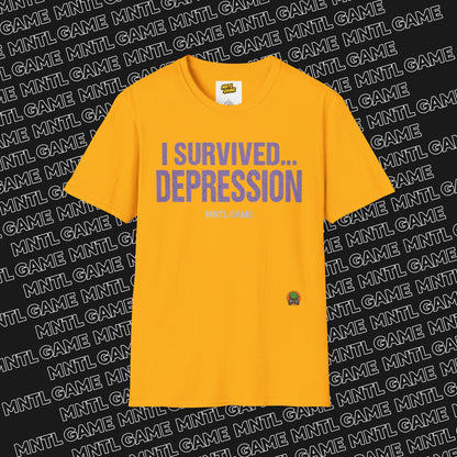 Inspiring Unisex T-Shirt - 'I Survived Depression'