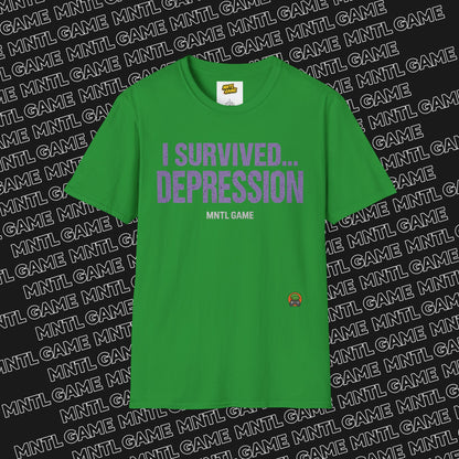 Inspiring Unisex T-Shirt - 'I Survived Depression'