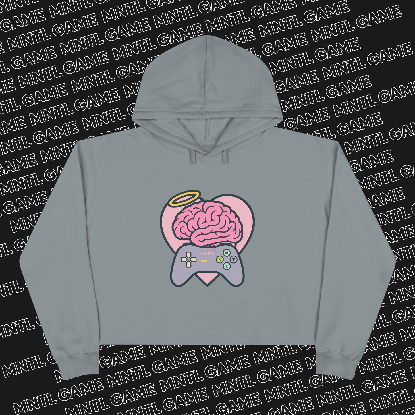MNTL Game Heart Crop Hoodie -- She's So MNTL