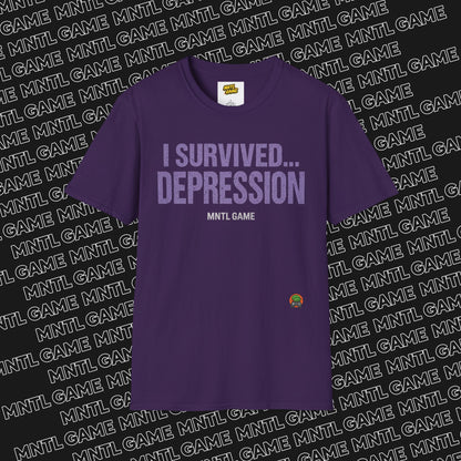 Inspiring Unisex T-Shirt - 'I Survived Depression'