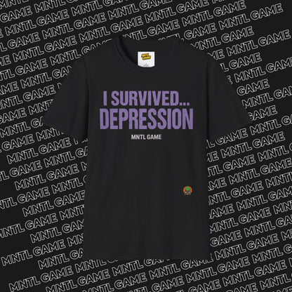 Inspiring Unisex T-Shirt - 'I Survived Depression'