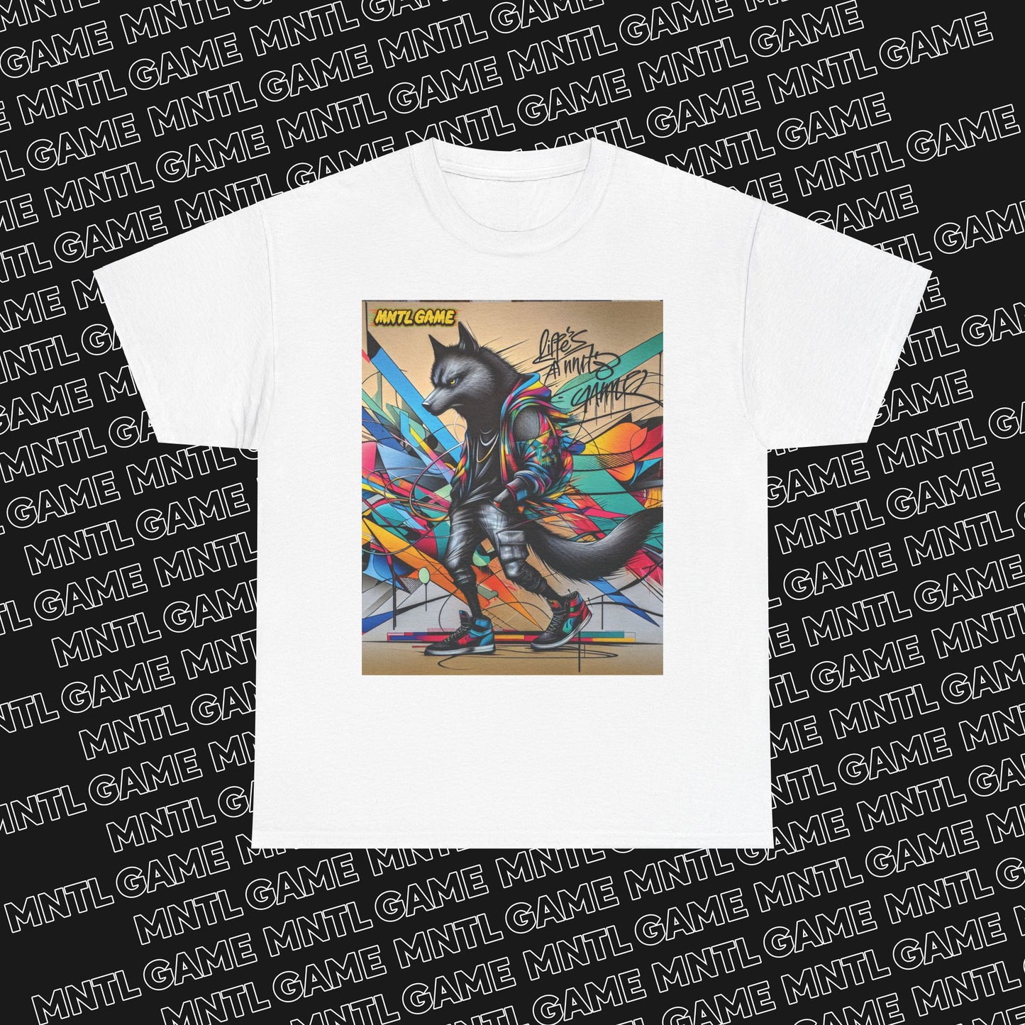 MNTL Game Wolf Graffiti Tee