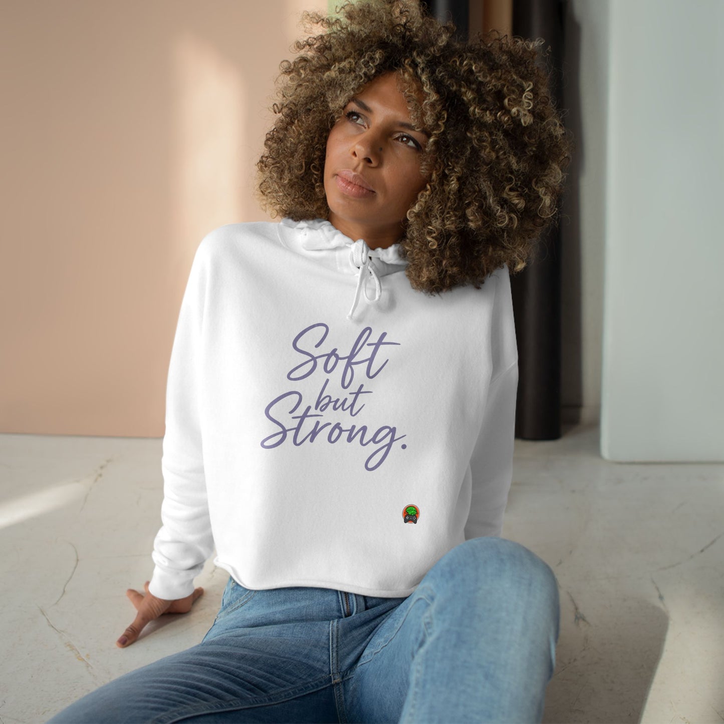 Soft But Strong Cropped Hoodie — She's So MNTL