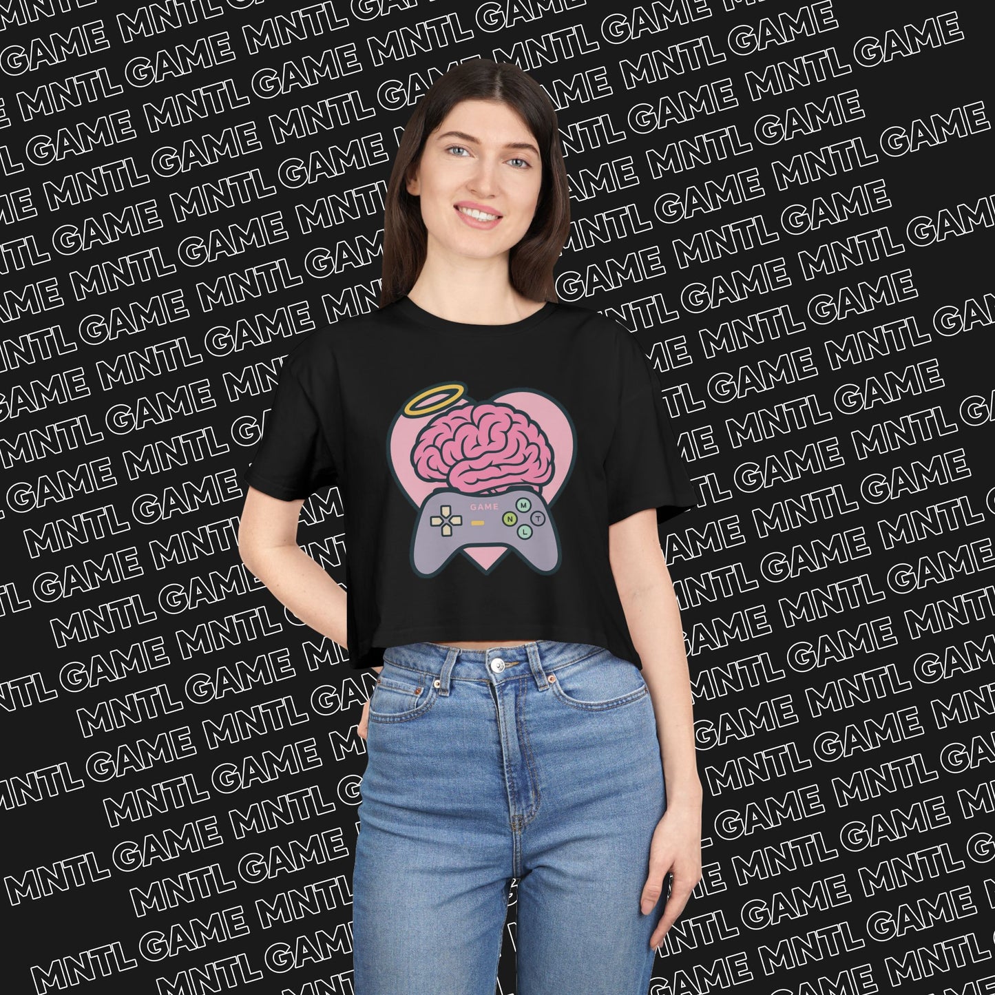 Gamer Heart Crop Tee — She's So MNTL