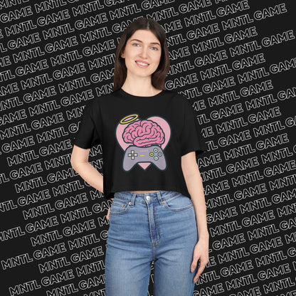 Gamer Heart Crop Tee — She's So MNTL