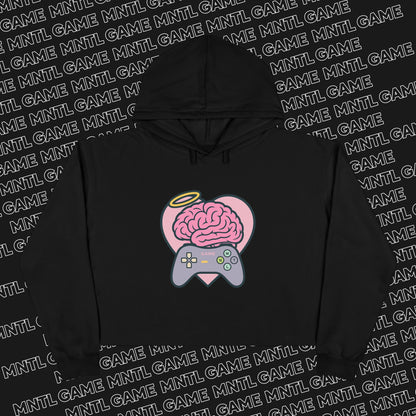 MNTL Game Heart Crop Hoodie -- She's So MNTL