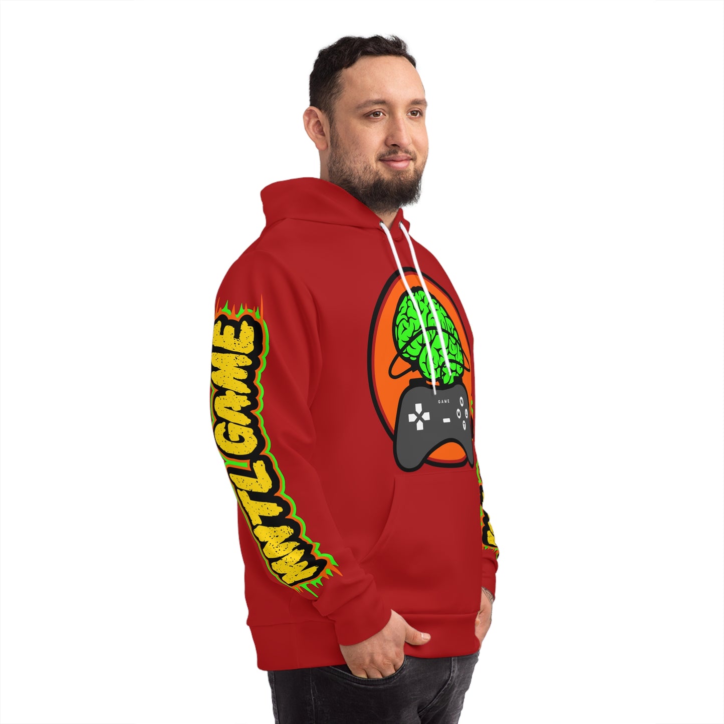 AOP "Plugg'd In" Hoodie (Crimson)