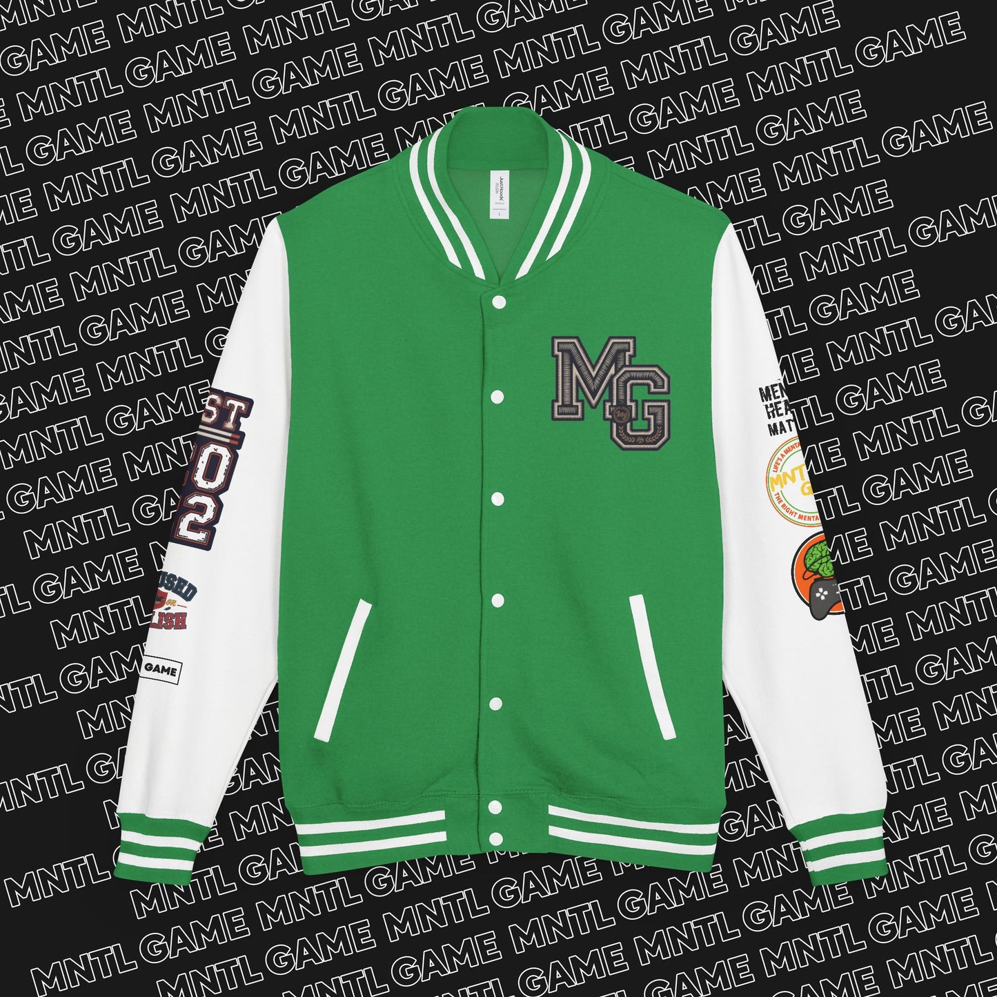 Letterman Jacket - MNTL Game Design - Mental Heath Matters - New Growth Era