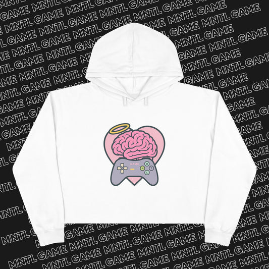 MNTL Game Heart Crop Hoodie -- She's So MNTL