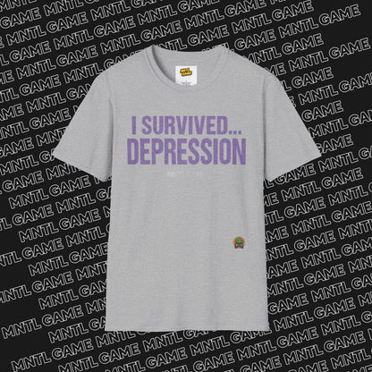 Inspiring Unisex T-Shirt - 'I Survived Depression'