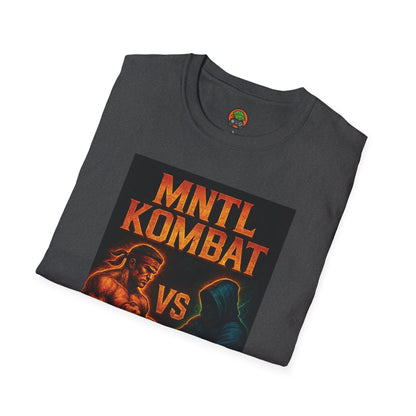 Mental Kombat Poster T-Shirt — "Hustle vs Excuse" Motivational Gym Tee