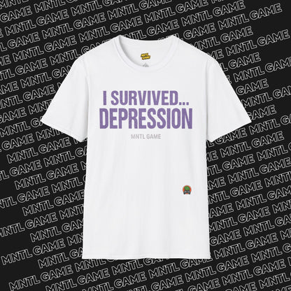 Inspiring Unisex T-Shirt - 'I Survived Depression'