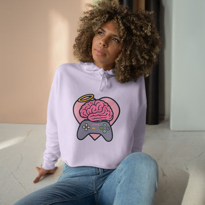 MNTL Game Heart Crop Hoodie -- She's So MNTL