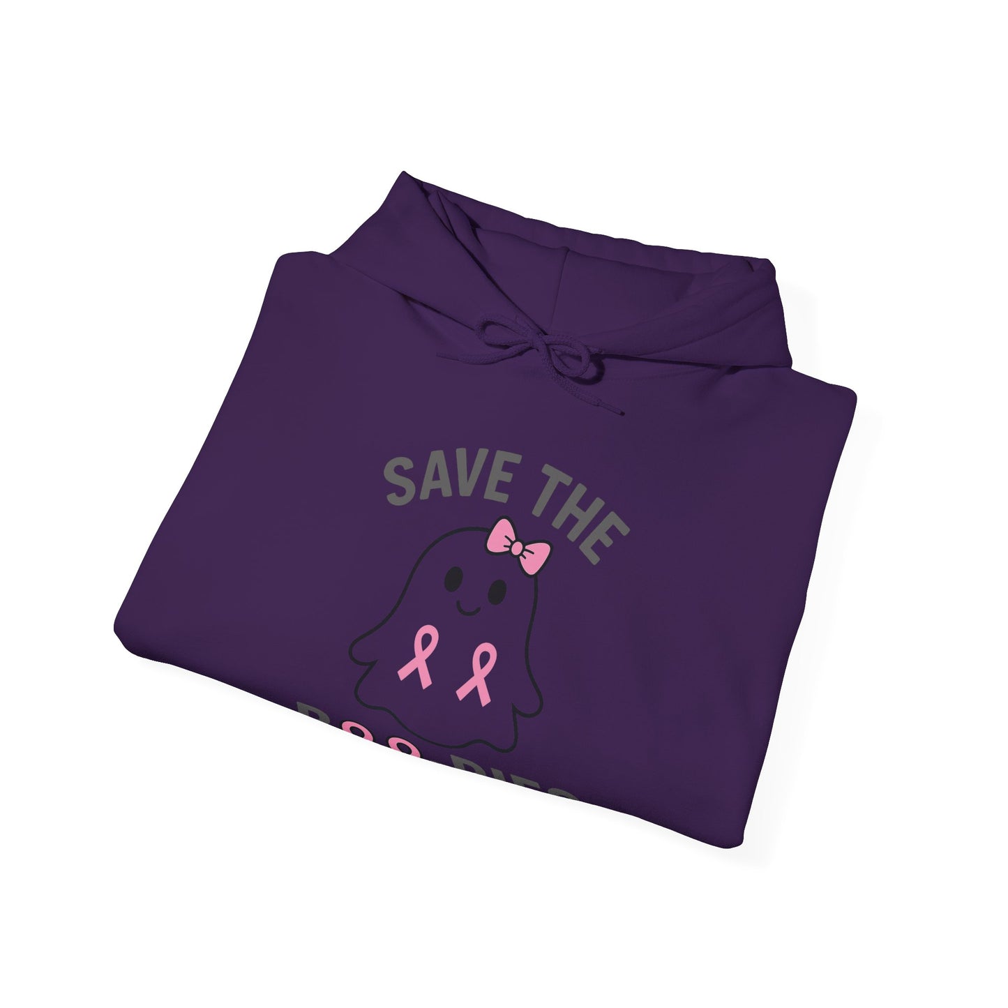 Hoodie Save the Boo-Bies Breast Cancer Awareness Ghost