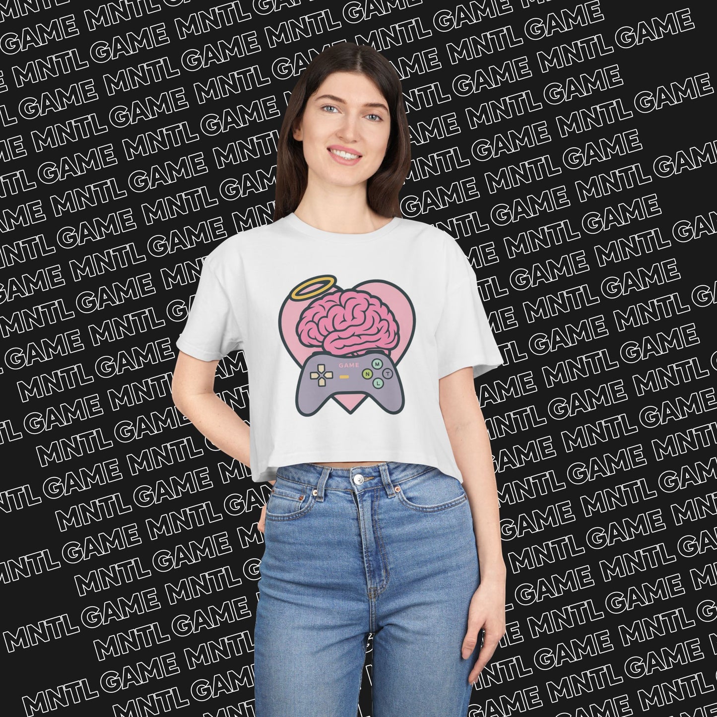 Gamer Heart Crop Tee — She's So MNTL