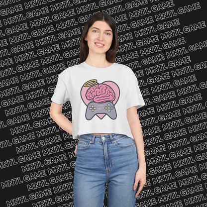 Gamer Heart Crop Tee — She's So MNTL
