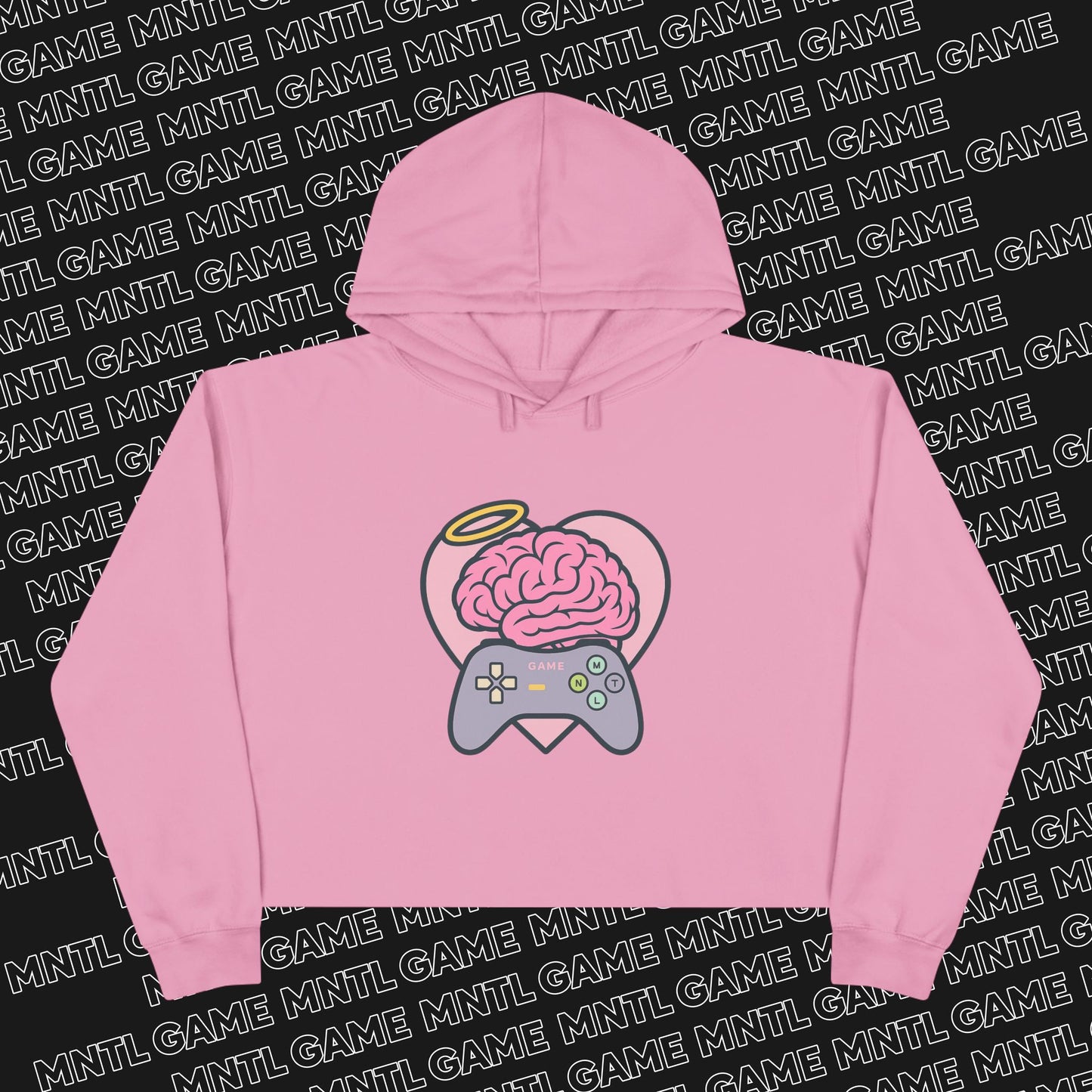 MNTL Game Heart Crop Hoodie -- She's So MNTL