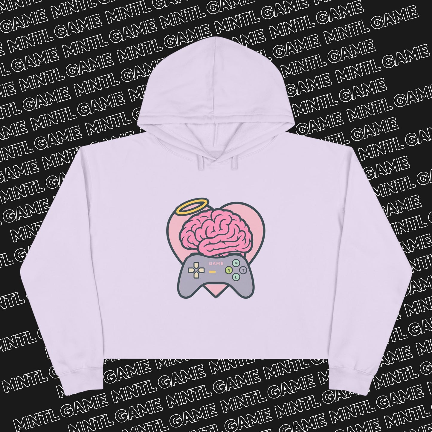 MNTL Game Heart Crop Hoodie -- She's So MNTL