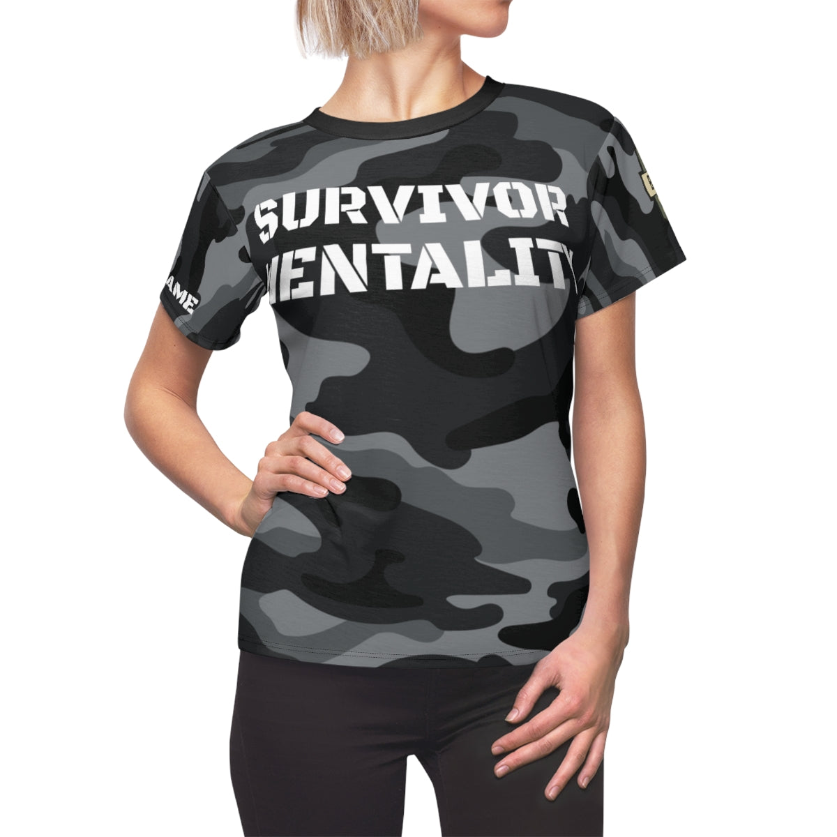 Women's Camo Survivor Mentality AOP Cut