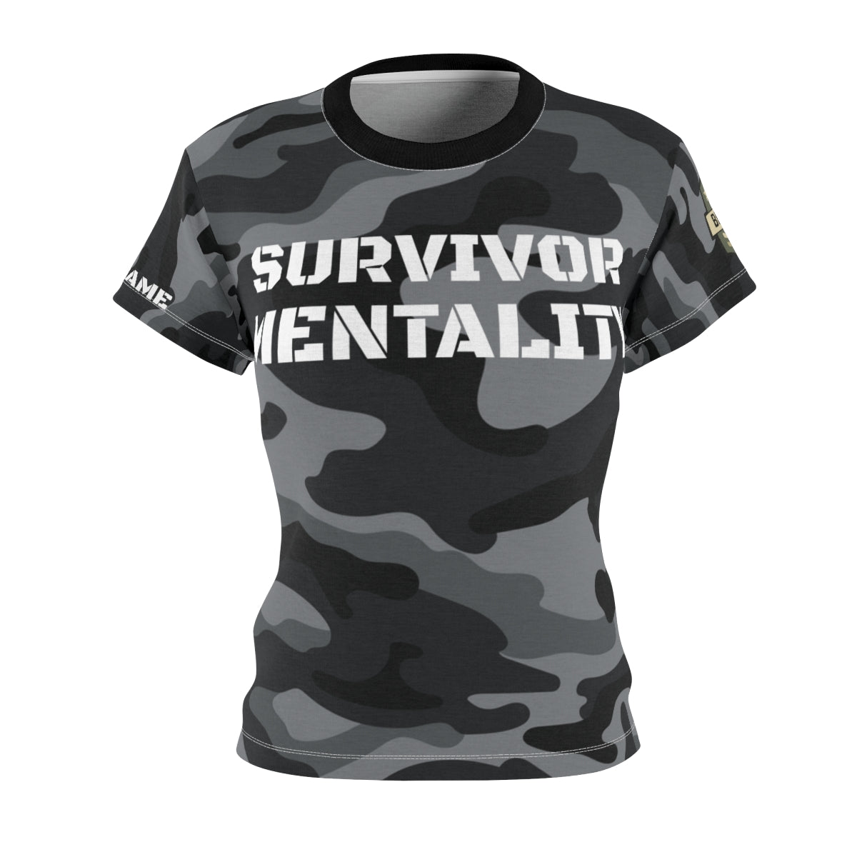 Women's Camo Survivor Mentality AOP Cut