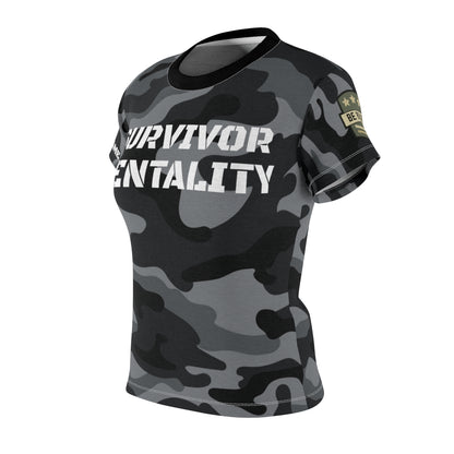 Women's Camo Survivor Mentality AOP Cut