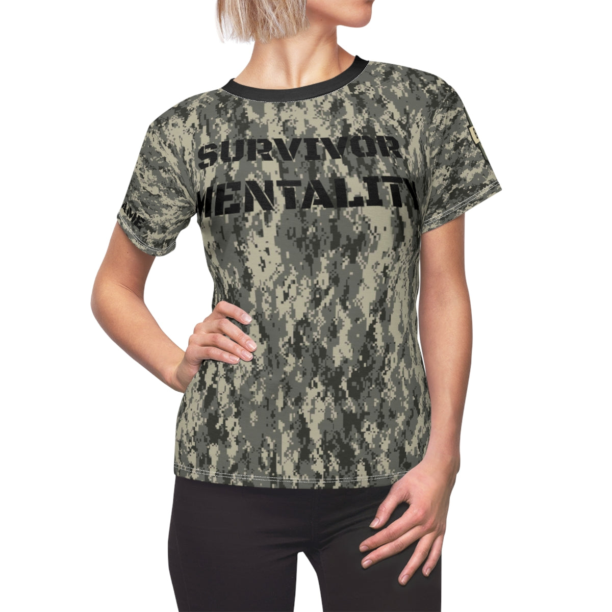 Women's Digi Camo Survivor Mentality AOP Cut